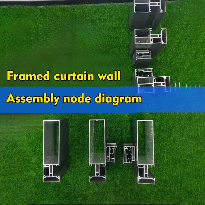 Aluminum Alloy Exposed Frame Glass Curtain Wall Profile